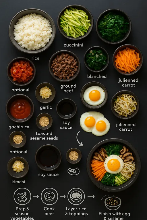 Authentic Korean Bibimbap Recipe in Hot Stone Bowl - delicious homemade recipe