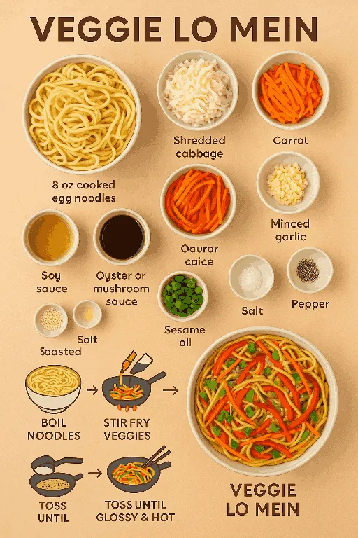 Classic Chinese Stir-Fried Noodles with Vegetables - delicious homemade recipe