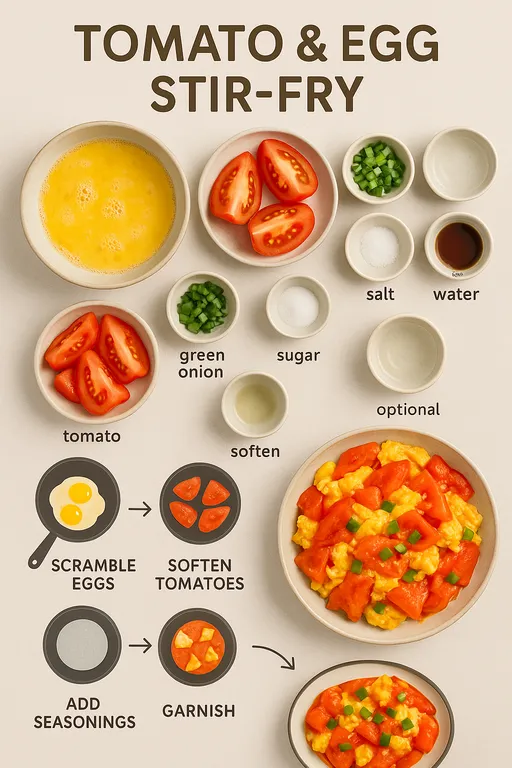 Easy Chinese Tomato and Egg Stir-Fry Recipe - delicious homemade recipe