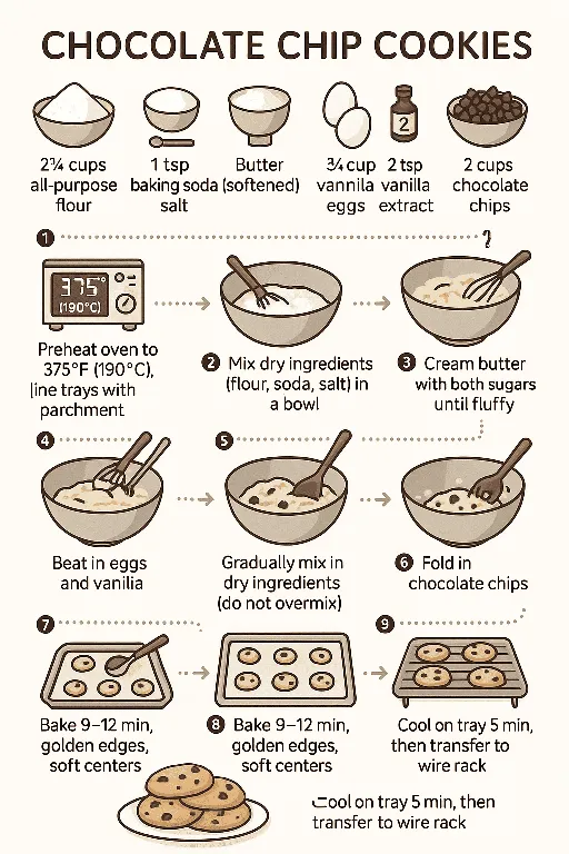 Perfect Chocolate Chip Cookies Recipe - delicious homemade recipe
