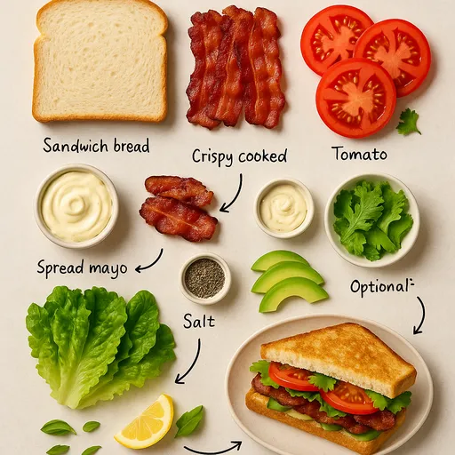 Classic BLT Sandwich Recipe with Crispy Bacon - delicious homemade recipe