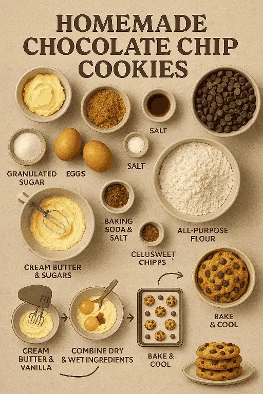 Classic Chocolate Chip Cookies with Crispy Edges - delicious homemade recipe