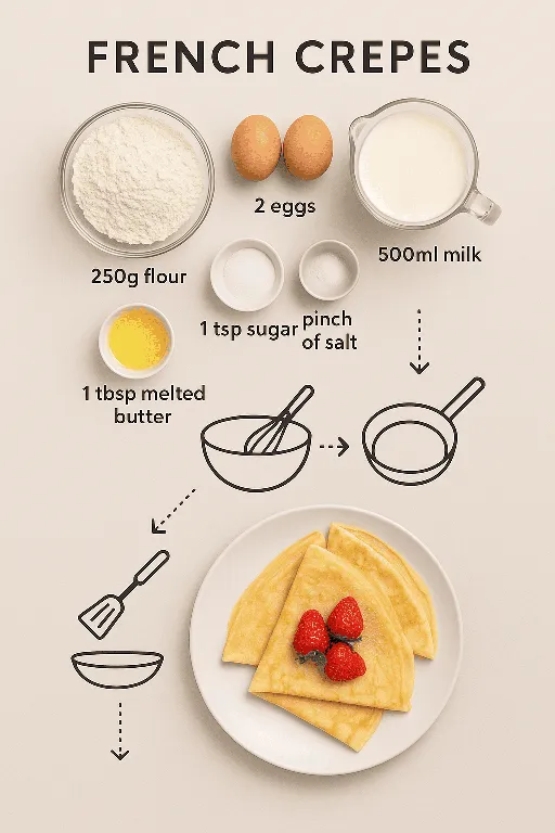 Classic French Crepes Recipe - delicious homemade recipe