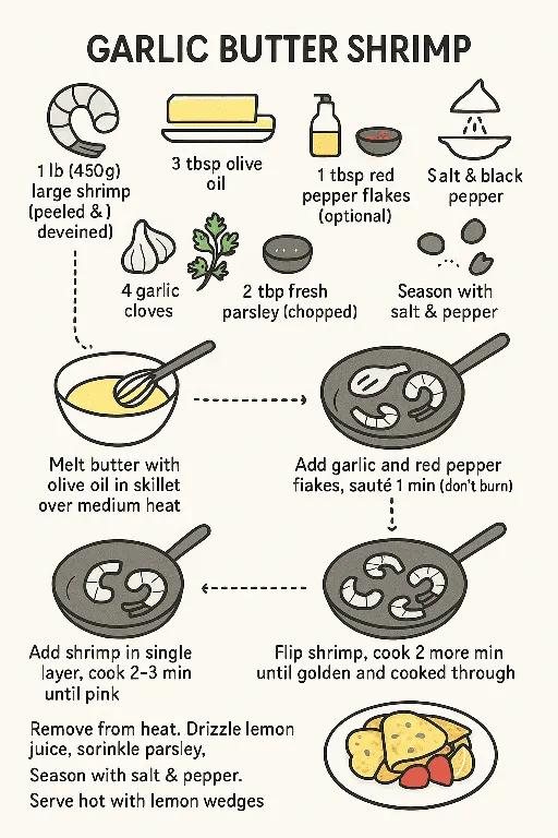 Garlic Butter Shrimp Recipe - delicious homemade recipe