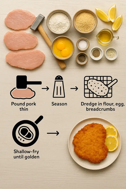 Crispy German Pork Schnitzel Recipe (Schweineschnitzel) - delicious homemade recipe