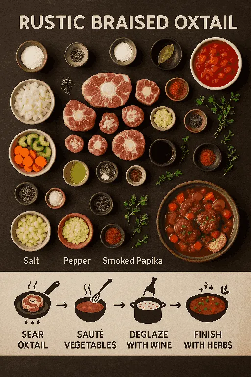 Madrid-Style Braised Oxtail Stew with Red Wine - delicious homemade recipe