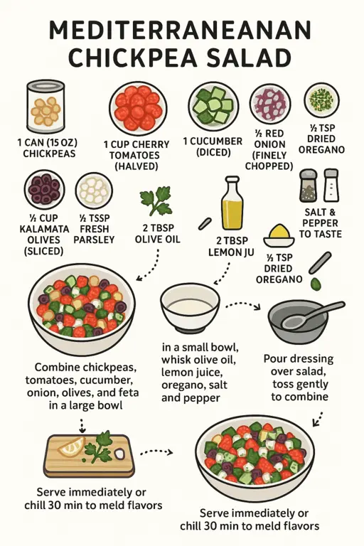 Mediterranean Chickpea Salad Recipe - delicious homemade recipe